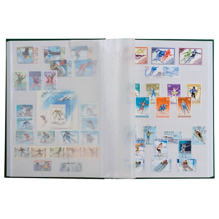 Classeurs pour timbres Basic,couverture non ouatinée, pages  blanches