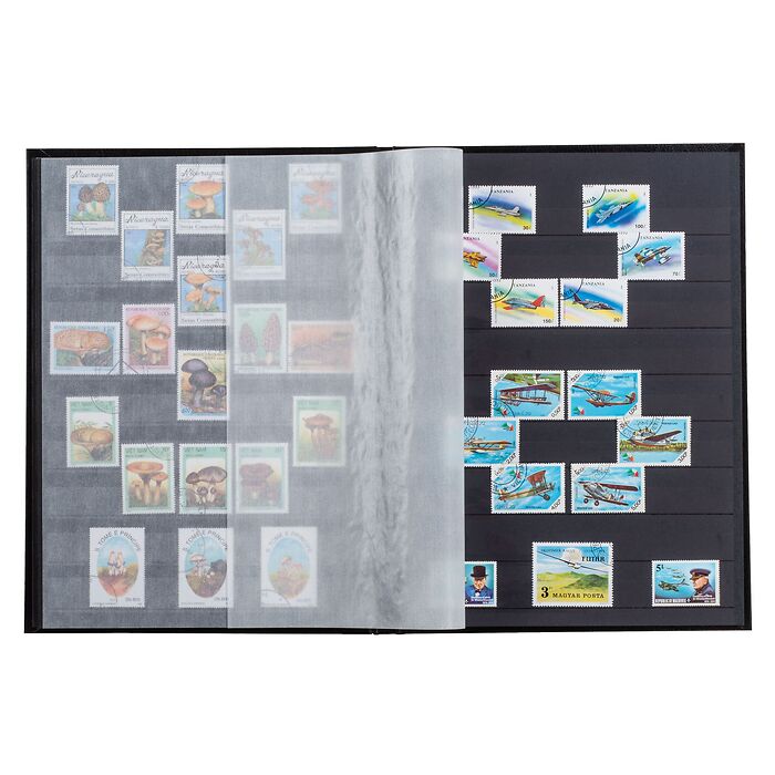 Classeurs pour timbres BasicCouverture non ouatinée pages(noires)