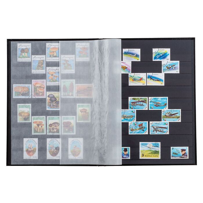 Classeurs pour timbres BasicCouverture non ouatinée pages(noires)