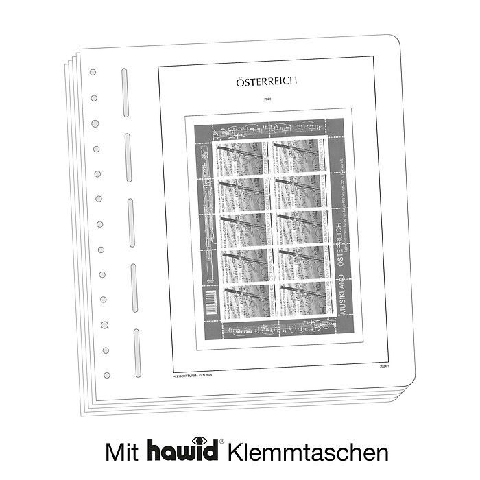 Leuchtturm SF Feuilles préimprimées Autriche, minifeuille