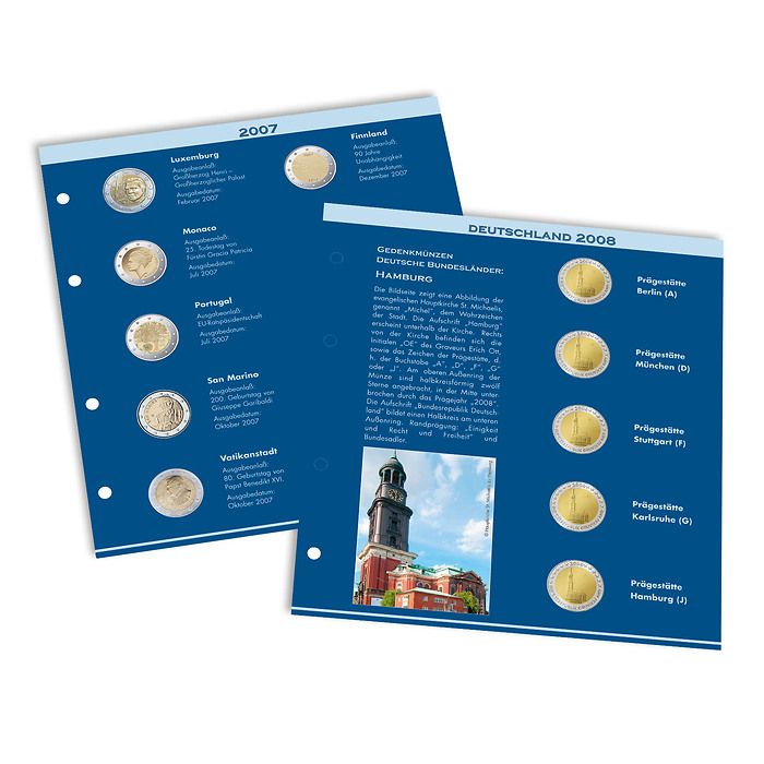 NUMIS Supplément de 2 euro commémorative allemandes, pays européens. Version allemand