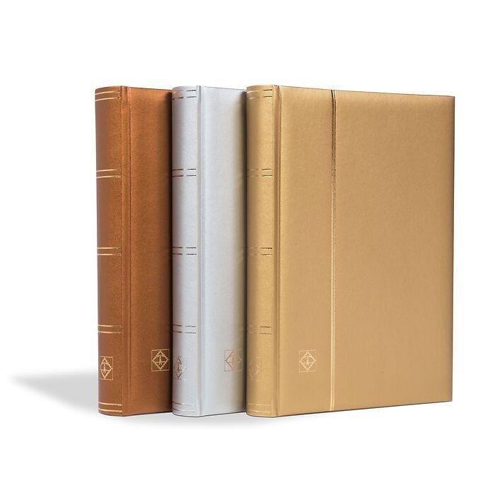 Classeur à bandes Comfort, Din A4, 64 pages couleur chamois,édition métallique