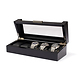 Coffret à montres Tempor, 5 compartiments, noir