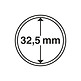Capsules pour pièces de monnaie diamètre intérieur 32,5 mm