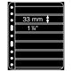 Pochettes plastiques Vario Plus, extra rigides, 7 Compartiments, noir