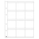 feuilles Numismatiques Optima, pour 12 cadres cartonnés 50x50 mm, transparent