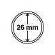 Capsules pour pièces de monnaie diamètre intérieur 26 mm