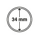 Capsules pour pièces de monnaie diamètre intérieur 34 mm