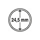 Capsules pour pièces de monnaie diamètre intérieur 24,5 mm