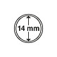 Capsules pour pièces de monnaie diamètre intérieur 14 mm