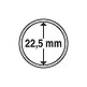 Capsules pour pièces de monnaie diamètre intérieur 22,5 mm