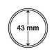 Capsules pour pièces de monnaie diamètre intérieur 43 mm