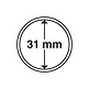 Capsules pour pièces de monnaie diamètre intérieur 31 mm