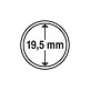 Capsules pour pièces de monnaie diamètre intérieur 19,5 mm