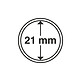 Capsules pour pièces de monnaie diamètre intérieur 21 mm