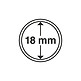 Capsules pour pièces de monnaie diamètre intérieur 18 mm