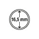 Capsules pour pièces de monnaie diamètre intérieur 16,5 mm