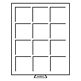 Médaillier MB 12 Compartiments carrés jusqu'à 64 mm, teinte  fumée