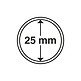 Capsules pour pièces de monnaie diamètre intérieur 25 mm