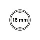 Capsules pour pièces de monnaie diamètre intérieur 16 mm
