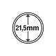 Capsules pour pièces de monnaie diamètre intérieur 21,5 mm
