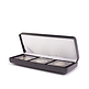 Ecrin Numismatique Nobile pour 3 Quadrum, 180x65 mm, noir