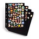 feuilles pour I'album pin, envelours noir, paquet de 4 feuilles