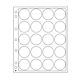 Feuilles en plastique Encap pour 20 capsules av.un diamètre   de l'intérieur de 39 à 41mm