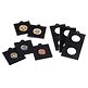 Matrix etuis carton , noir, diamètre intérieur 37,5 mm, autocollants, paquet de 1.000