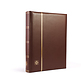 Classeur Leder, A4, 64 pages noires, couverture ouatinée en  cuir véritable, brun
