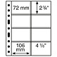Pochettes plastiques Grande, avec 8 pochettes, 106x72 mm, transparent, paquet de 5