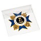 Pochette de protection pour médailles et insignes militaires 90 mm, paquet de 50
