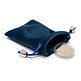 Sachet pour pièces de monnaie  S, en velours bleu