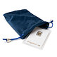 Sachet pour pièces de monnaie  L, en velours bleu